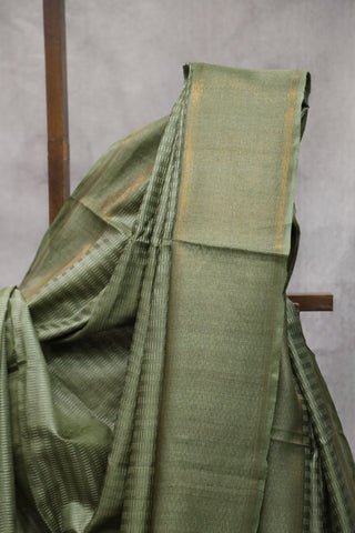 Mehendi Green Tussar Silk Saree - SRMGTSS96EX