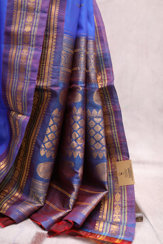 Blue Gadwal Cotton Silk Saree - SRBGCSS160