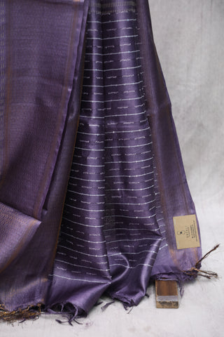 Violet  Tussar Silk Saree - SRVGTSS97EX