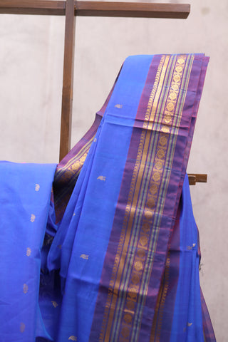 Blue Gadwal Cotton Silk Saree - SRBGCSS160