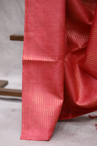 Pink Tussar Silk Saree - SRPTSS80EX