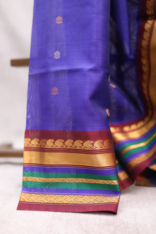 Dark Blue Gadwal Saree - SRDBGS146