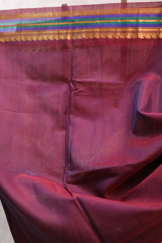 Dark Blue Gadwal Saree - SRDBGS146