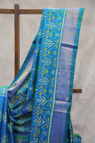 Two Tone Blue Rajkot Patola Silk Saree - SRTTBRPSS267