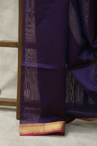 Purple Maheshwari Cotton Silk Saree - SRPMCS185EX