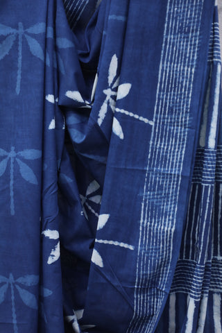 Indigo HBP Cotton Saree - SRICS1889