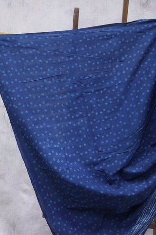 Indigo HBP Cotton Saree - SRICS1889