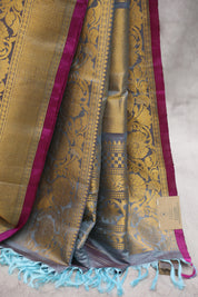 Brown Gadwal Silk Saree - SRBGSS289