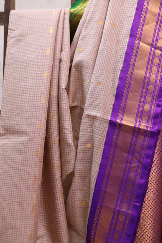 Peach Gadwal Cotton Silk Saree - SRPGCSS03