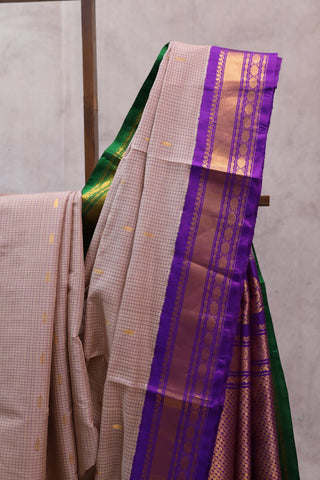 Peach Gadwal Cotton Silk Saree - SRPGCSS03