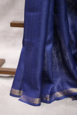 Blue Tissue Tussar Silk Saree-SRBTTSS161