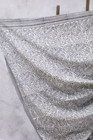 Grey HBP Cotton Saree - SRGCS1880