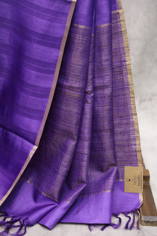 Purple Tussar Silk Saree - SRGKTSS112EX