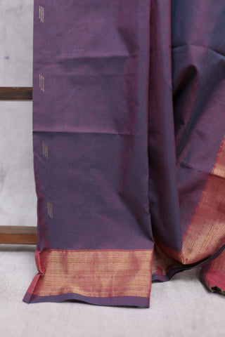 Two Tone Purple Cotton Paithani Saree-SRTTPCPS330