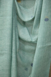 Light Green Linen Jamdani Saree -SRLGLJS21EX