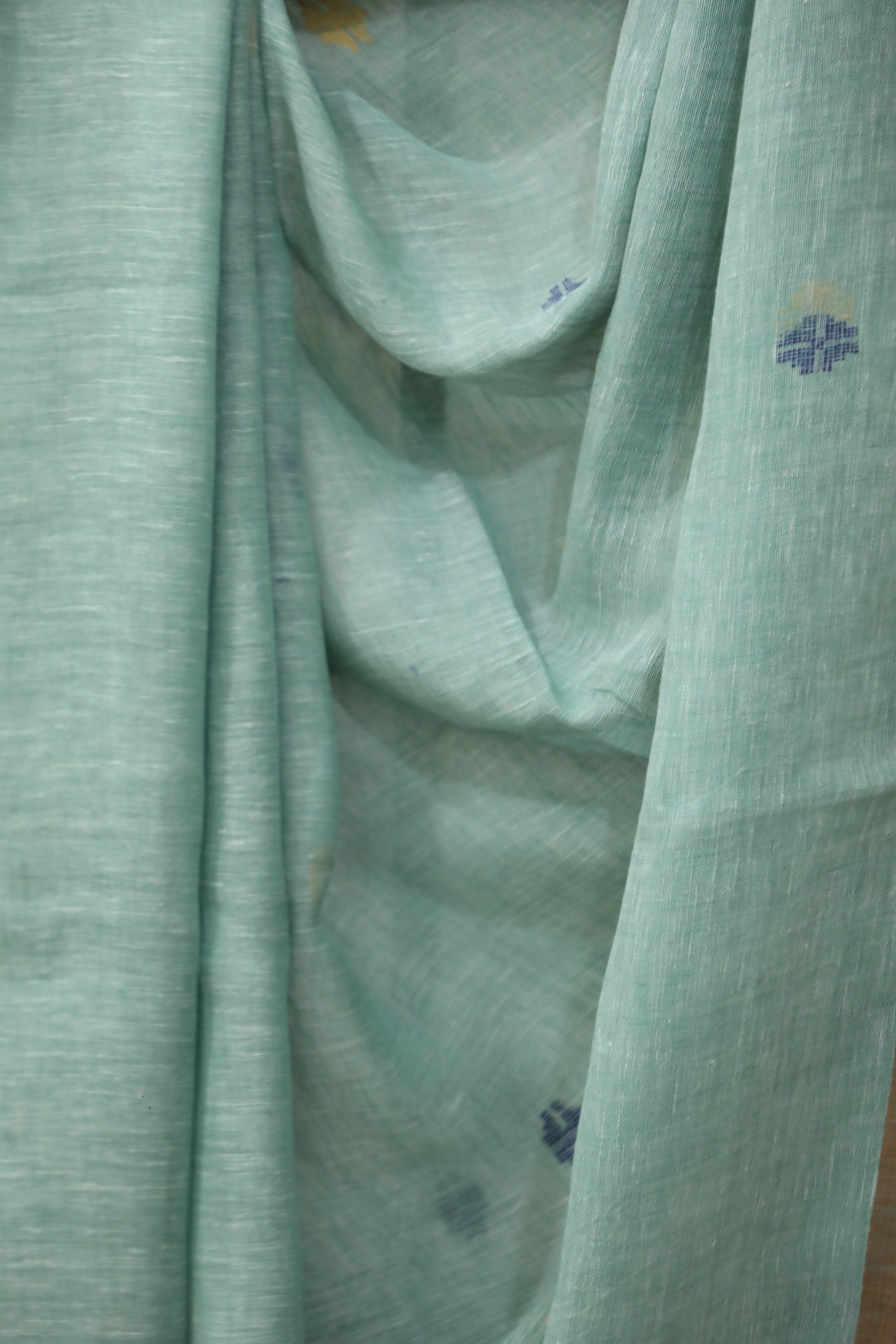 Light Green Linen Jamdani Saree -SRLGLJS21EX