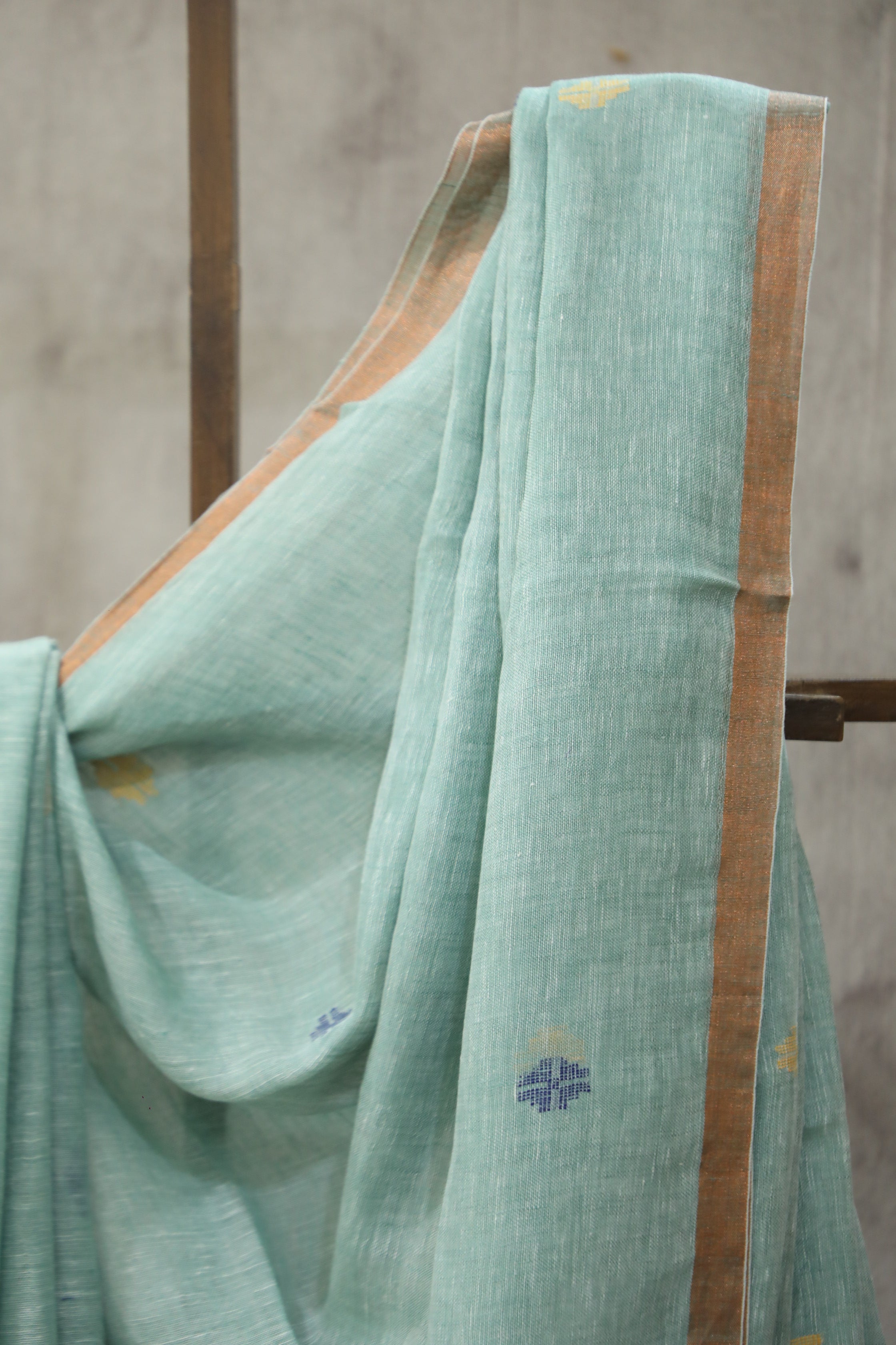Light Green Linen Jamdani Saree -SRLGLJS21EX