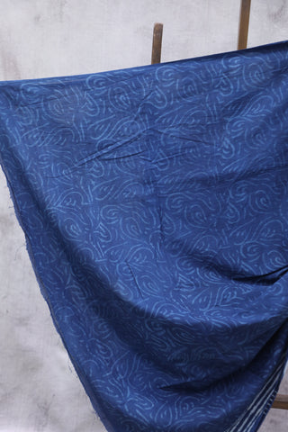 Indigo HBP Cotton Saree - SRICS1899