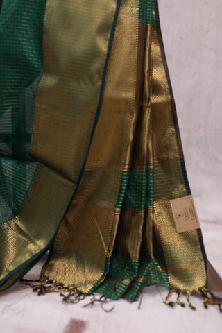 Green Silk Maheshwari Saree -SRGSMS169