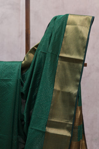 Green Silk Maheshwari Saree -SRGSMS169