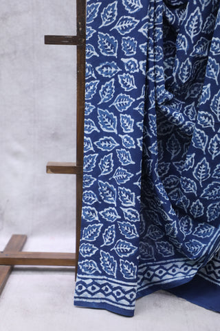 Indigo HBP Cotton Saree - SRICS1902