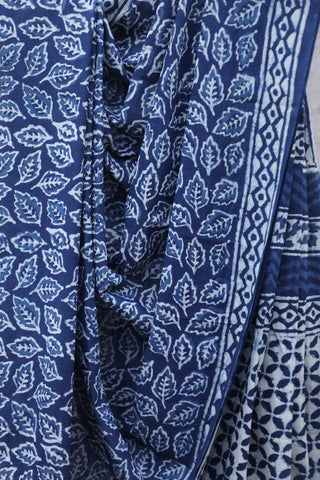 Indigo HBP Cotton Saree - SRICS1902