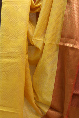 Yellow Silk Maheshwari Saree -SRYSMS172