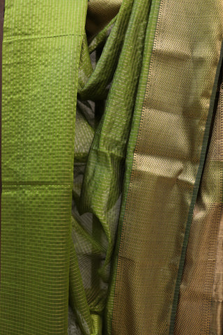 Moss Green Silk Maheshwari Saree -SRGSMS171