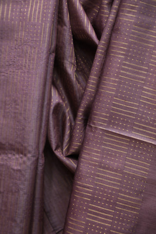 Dark Mauve  Tussar Silk Saree - SRDMTSS86EX