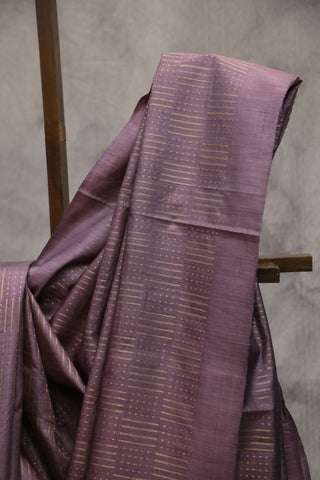 Dark Mauve  Tussar Silk Saree - SRDMTSS86EX