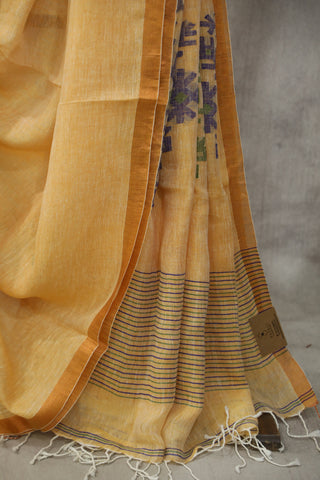 Light Orange Jamdani Saree - SRSLOJS199