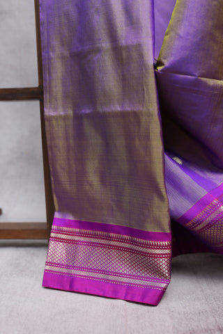 Two Tone Purple Silk Paithani Saree - SRTTPSPS297