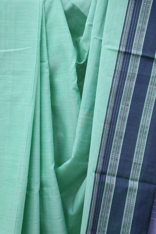 Light Green Cotton Ilkal With Gayateri Border Saree -SRLGCIS422