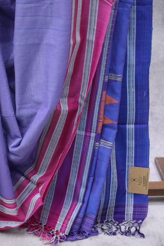 Lavender Cotton Ilkal With Gayateri Border Saree -SRLCIS437