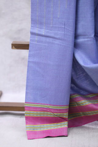 Lavender Cotton Ilkal With Gayateri Border Saree -SRLCIS440