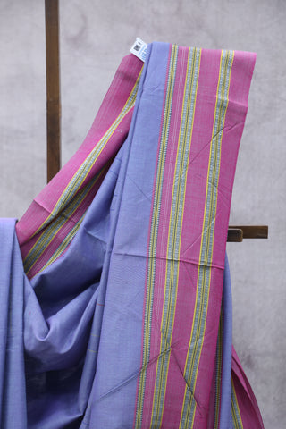 Lavender Cotton Ilkal With Gayateri Border Saree -SRLCIS440