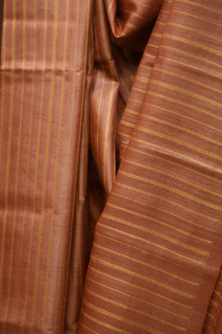 Copper Tissue Tussar Silk Saree - SRCTTSS191