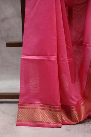 Pink Maheshwari Tissue Silk Saree - SRPMTSS236