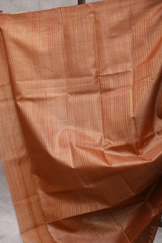 Copper Tissue Tussar Silk Saree - SRCTTSS191