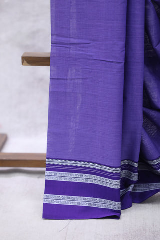 Light Purple Cotton Ilkal With Gayateri Border Saree -SRLPCIS438