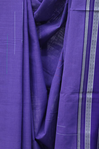 Light Purple Cotton Ilkal With Gayateri Border Saree -SRLPCIS438