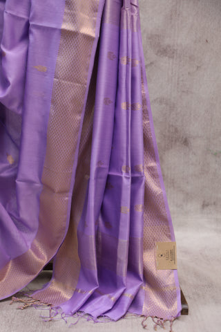 Lilac Maheshwari Tissue Silk Saree - SRLMTSS234