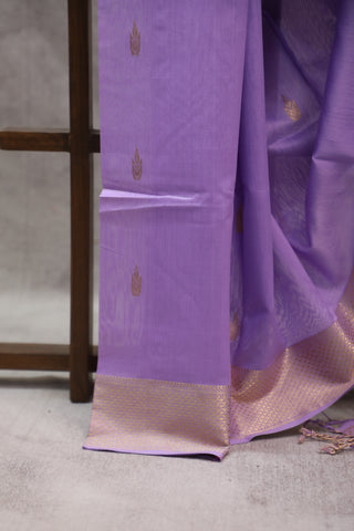 Lilac Maheshwari Tissue Silk Saree - SRLMTSS234