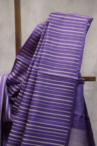 Lavender Tissue Tussar Silk Saree - SRLTTSS186