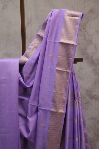 Lilac Maheshwari Tissue Silk Saree - SRLMTSS234