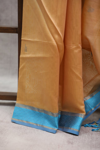 Orange Silk Maheshwari Saree - SROSMS244