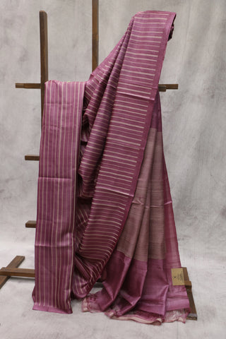 Pink Tissue Tussar Silk Saree - SRPTTSS190