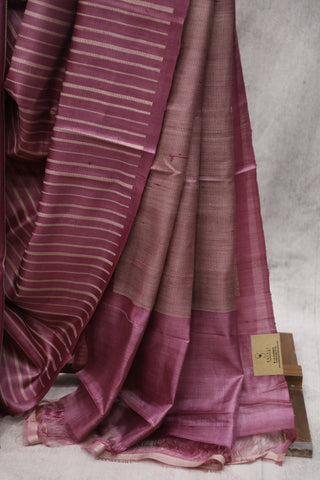 Pink Tissue Tussar Silk Saree - SRPTTSS190