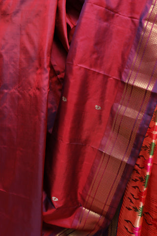 Two Tone Magenta Silk Paithani Saree - SRTTMSPS311