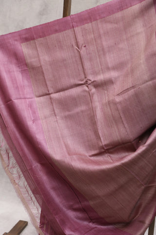 Pink Tissue Tussar Silk Saree - SRPTTSS190